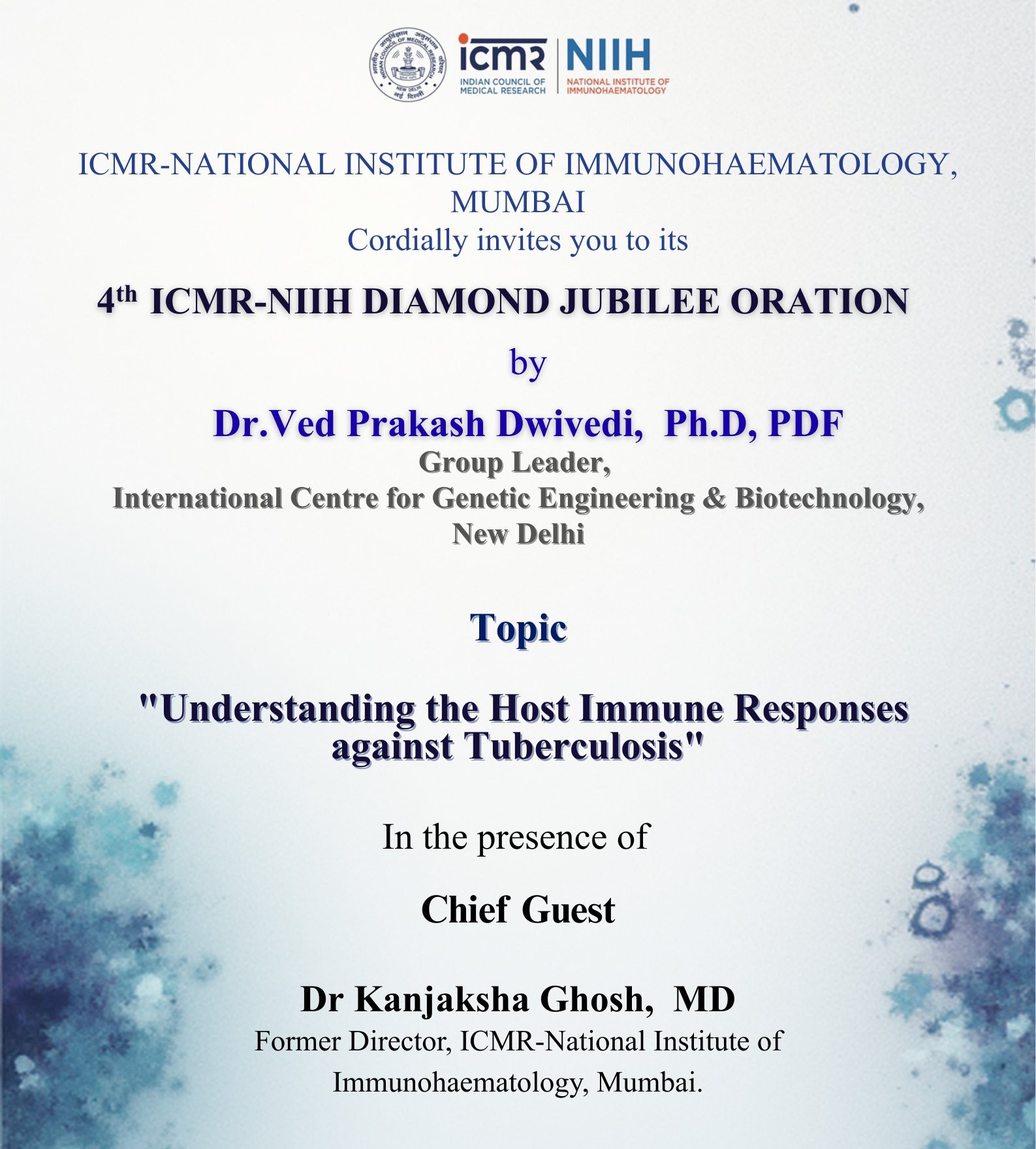 4th ICMR–NIIH Diamond Jubilee Oration 2025 